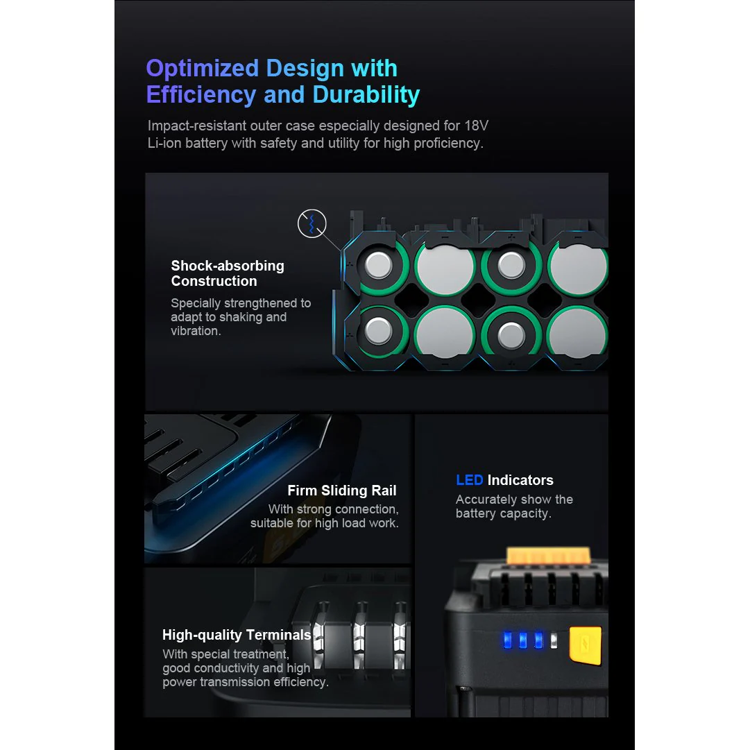 ShineMate EB351 3" 12mm Throw Cordless Polisher Kit - Image 9